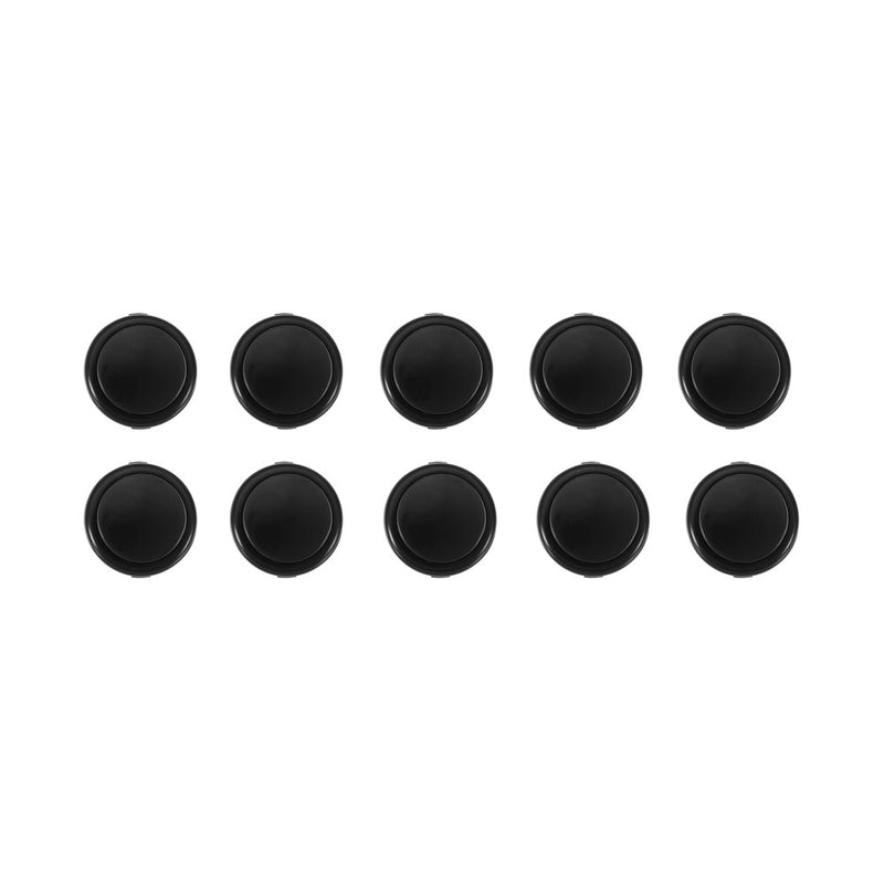 10Pcs Black 30mm Push Button for Arcade Game Joystick Controller MAME