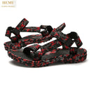 HEMU Men Sandals Breathable Non-slip Massage Outdoor Leisure Beach Sandals Slipper