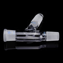 24/29 75 Degree Three-way Borosilicate Glass Distillation Adapter Connector Distilling Tube w/ Standard Ground Taper Joints