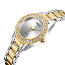 SKMEI 1262 Waterproof Ladies Wrist Watch Stainless Steel Strap Gift Quartz Watch