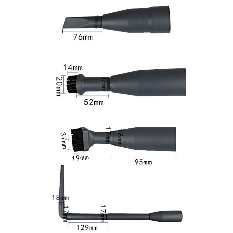 Universal 9PCS Vacuum Cleaner Accessories Adaptor Connector Suction Pipe