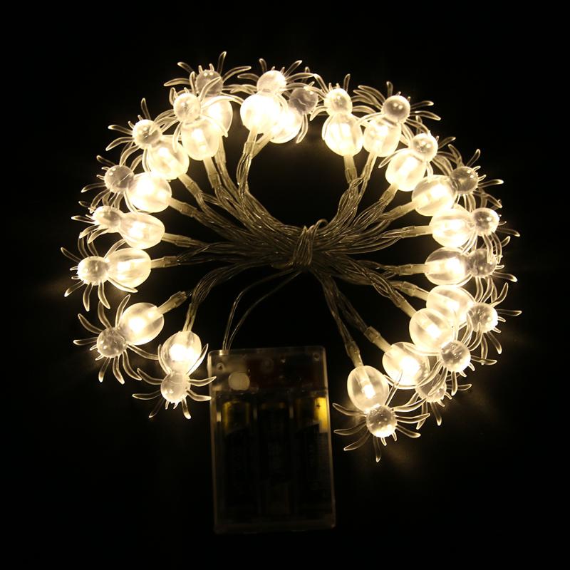 KCASA 2M 20 LED Halloween Spider String Lights LED Fairy Lights for Festival Christmas Halloween