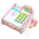 Supermarket Wooden Till Cash Register Toys Set Kids Educational Pretend Play Game