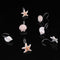 12Pcs/Pack Barthroom Shower Curtain Hooks Set for Shower Rod Beach Themed Starfish Shell Seashells Hook