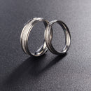 Sweet Couple Ring Silver Plated Simple Wedding Finger Ring
