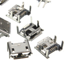 10pcs Micro USB Type B 5 Pin Female Socket 4 Vertical Legs For Solder Connector