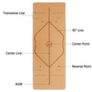 5MM Yoga Mats TPE Cork Non Slip Pilates Exercise Fitness Gym Workout Sport Pad