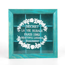 Wooden Chic Kitchen Spice Tea Box 9 Section Compartments Container Storage Chest Holder