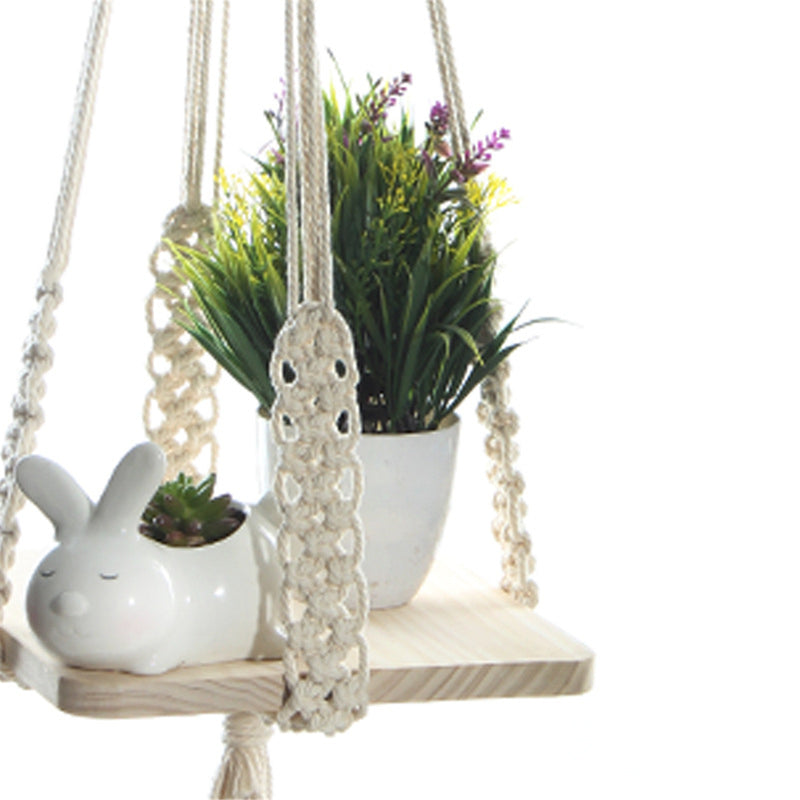 Flower Pot Holder Macrame Plant Hanger Hanging Planter Basket Cotton Rope Braided Craft