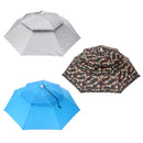 ZANLURE Foldable Double Layer Sun-proof Fishing Umbrella Hat Outdoor Camping Hiking Golf Umbrella Headwear Cap