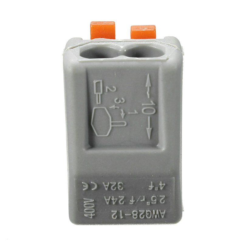 Excellway ET25 15Pcs 2/3/5 Pins Spring Terminals Block Electric Cable Wire Connectors