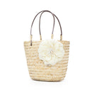 5L Women Straw Bag Woven Beach Handbag Shoulder Tote Outdoor Travel