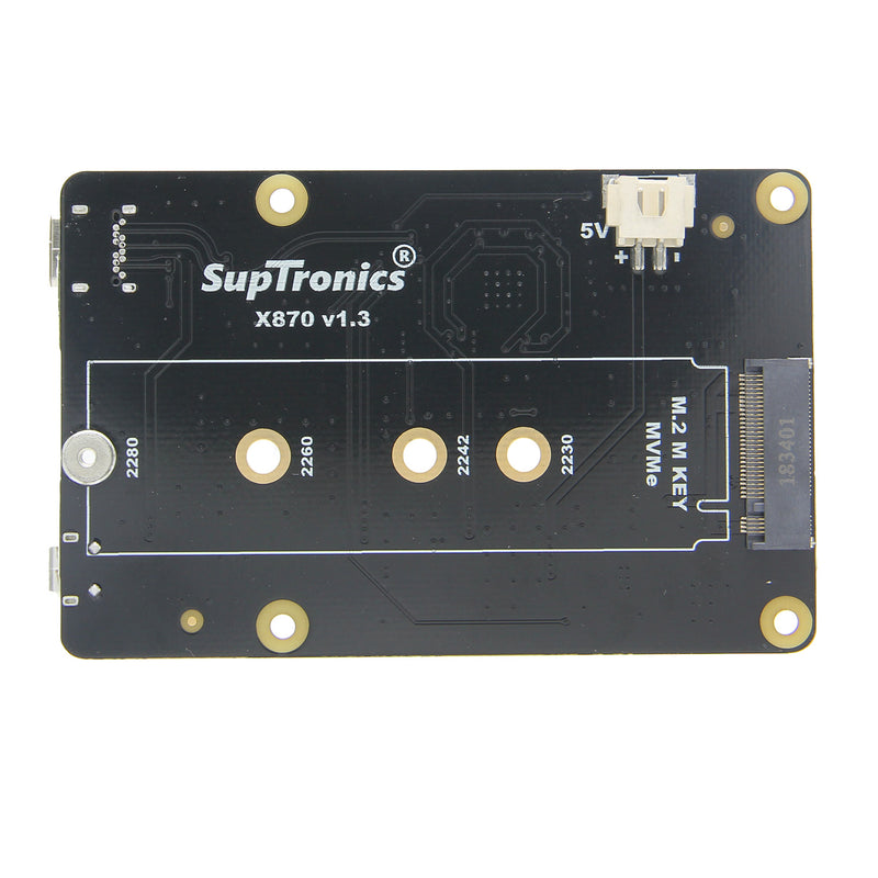 X870 NVME M.2 2280/2260/2242/2230 SATA SSD NAS Expansion Board with USB 3.0 Jumper for Raspberry Pi / Rock64