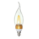 E27 E14 E12 B22 B15 4W Glod Pull Tail Incandescent Candle Light Bulb Non-Dimmable 110V