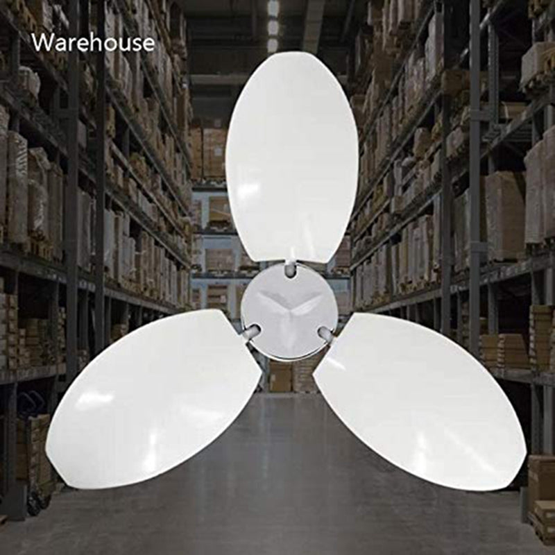 45W E27 Pure White 6500K Deformable Garage Lamp 3 Fan Blade Foldable Petal Ceiling LED Light Bulb AC220V