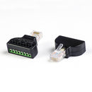 RJ45 Ethernet Male to 8 Pin AV Terminal Screw Adapter Converter Block CCTV 1PC