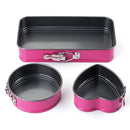 3Pcs Mini Non-stick Cake Bake Mold Pan Kitchen Bakeware Mould Sandwich Tray
