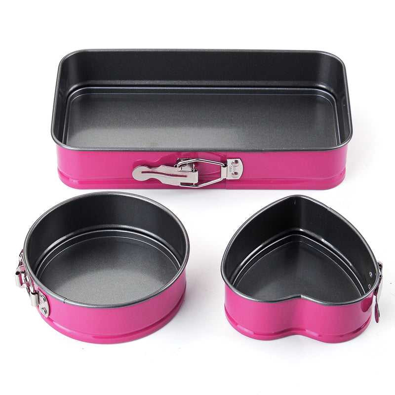 3Pcs Mini Non-stick Cake Bake Mold Pan Kitchen Bakeware Mould Sandwich Tray