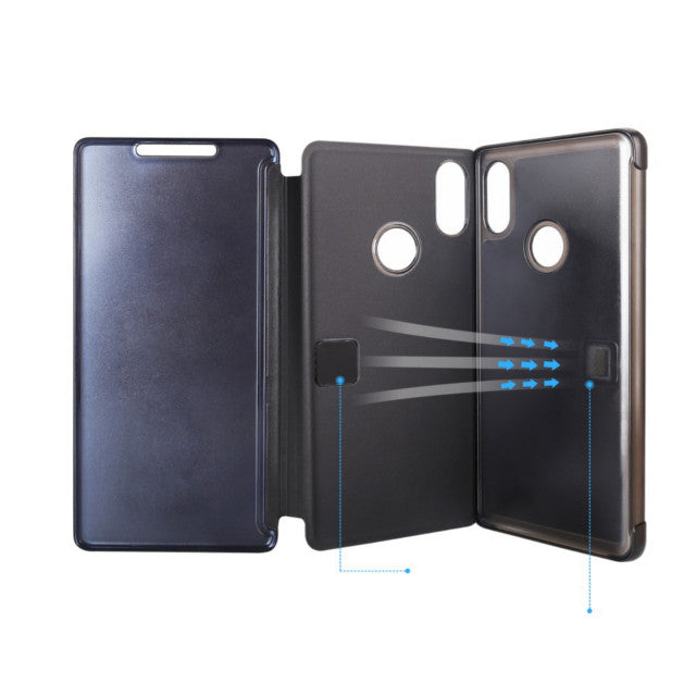 Bakeey Flip Smart Sleep Mirror Window View Bracket Protective Case For Xiaomi Redmi Note 6 Pro