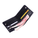 CarrKen Men's Vintage Two Fold Wallet PU Leather Credit ID Cards Holder Coin Purse