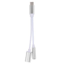 Bakeey 2 in 1 Type-C Headphone 3.5mm Jack Adapter Audio Cable for Samsung Xiaomi Huawei Letv