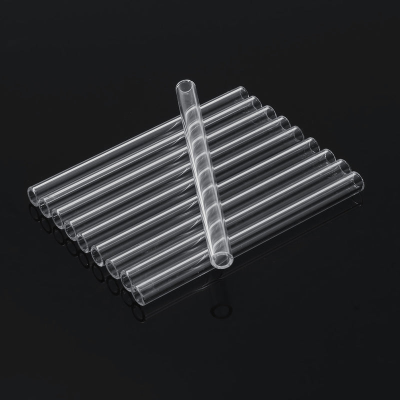 10Pcs Length 100mm OD 10mm 1mm Thick Wall Borosilicate Glass Blowing Tube Lab Factory School Home