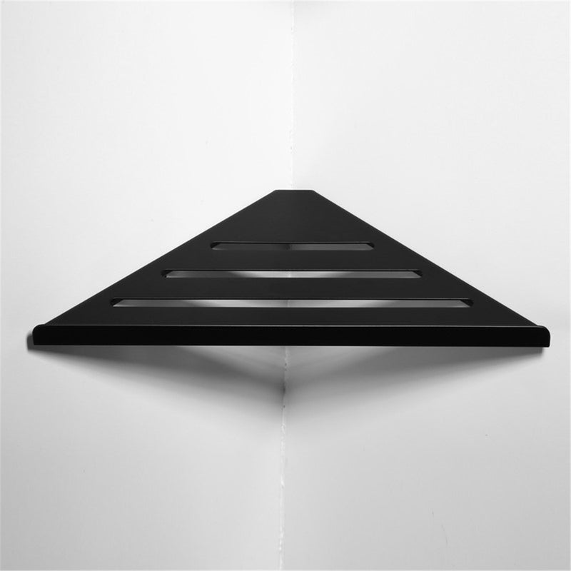 Brushed Black Stainless Steel Wall Bathroom Kitchen Storage Shelf Shower Caddy Rack