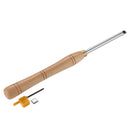 Drillpro Wood Turning Tool Carbide Insert Cutter with Wood Handle Lathe Tools Round Shank Woodworking Tool