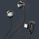 USAMS EP-33 Type-C Wired In-ear Earphone HiFi 4D Stereo Megnetic Adsorption Earbuds Headphone with Mic