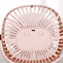 Loskii HF-201 Mini Electronic Desktop Clamp Design LED Night Light USB Rechargeable Fan