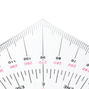2pcs Navigation Triangular Protractor 300mm Acrylic Hypotenuse Nautical Squares