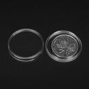 100PCS 27mm Coin Storage Box Round Cases Applied Clear Portable Round Holder Box