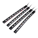 AMBOTHER 4PCS LED RGB Car Interior Floor Decoration Lights Bars Wireless bluetooth APP Control Atmosphere Lamp Strip with Car Lighter