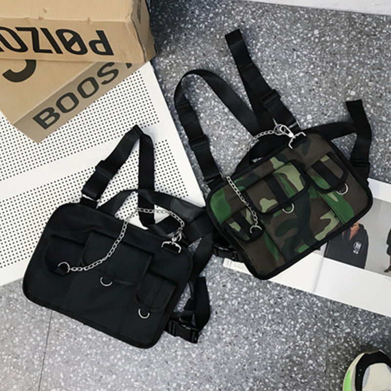 Outdoor Waterproof Unisex Tactical Bag Vest Chest Bag Hip Hop Bag Casual Bag