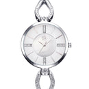 SK K0020 Diamond Dial Case Ladies Wrist Watch Stainless Steel Strap Quartz Watches