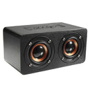 M5 Wooden Dual Driver Unit TF Card AUX FM Radio Stereo Bass bluetooth Speaker With Mic