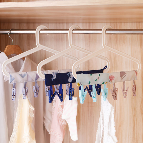 Cloth Hangers Travel Folded Portable 3 bathroom clamp Small objects receive