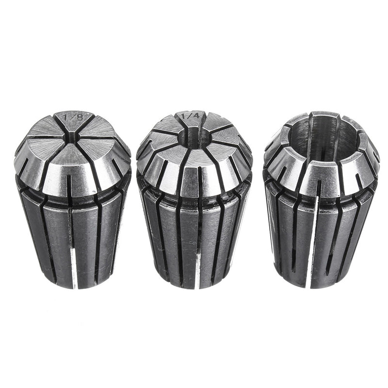 3pcs ER20 1/8 Inch 1/4 Inch 1/2 Inch CNC Spring Collet Carving Machine Milling Chuck Collet