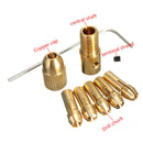 8pcs 0.5-3mm Micro Twist Drill Chuck Set Small Electric Drill Bit Collet with Allen wrench
