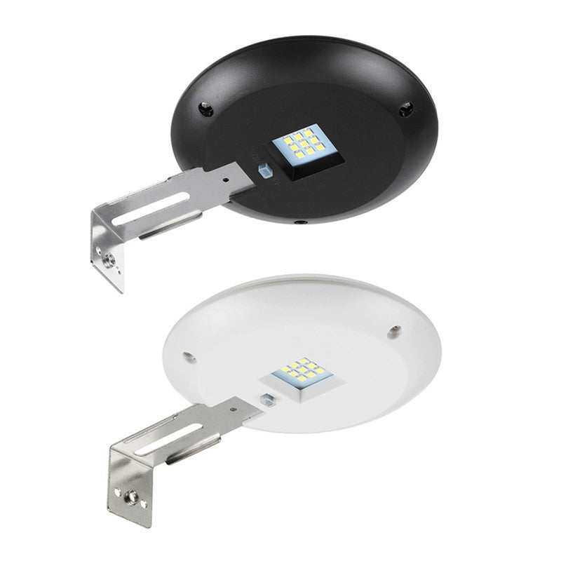 Solar Powered LED Round Gutter Sink light Waterproof Durable Outdoor Fence Lamp