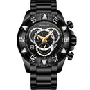 GIMTO GM259 Fashion Men Business Stainless Steel Band Three Dial Date Display Quartz Watch