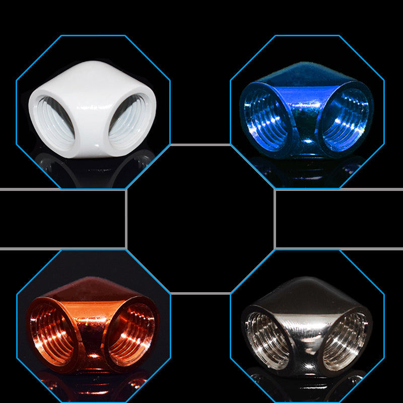 SIERRACOOL 90 Degrees Hard Pipe Elbow Pipe Connector Water Cooling Hard Tube G1/4 Inner Thread Adaptor for CPU Water Cooling Radiator