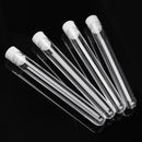 50Pcs 12x100mm Clear Plastic Test Laboratory Tubes Container with White Push Caps