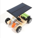 DIY Solar Hybrid Electric Car Wooden Assembly Science Model With Rechargeable Battery