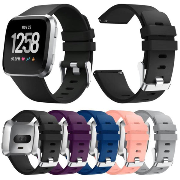 Colorful Silicone Sport Watch Band 23mm Classic Replacement For Fitbit Versa