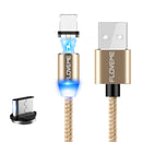 FLOVEME Type C LED Magnetic Braided Fast Charging Data Cable 2m For Oneplus 6t Xiaomi Mi 8 S9