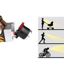 XANES WY8546 XPE White+Yellow+Blue 3 Colors Lights 9 Modes Zoomable USB Rechargeable Mini Bike Headlamp Outdoor Riding Cycling Light Head Lamp