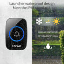 CACAZI A10 A10 Wireless Doorbell Waterproof 100-240V 300M Range Music Door Bell Home 60 Chimes Door Ring 2 Receiver 1 Transmitter