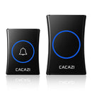 CACAZI A30 Smart Waterproof Wireless Music Doorbell Battery 300M Remote Button Receiver Home Call Ring Bell