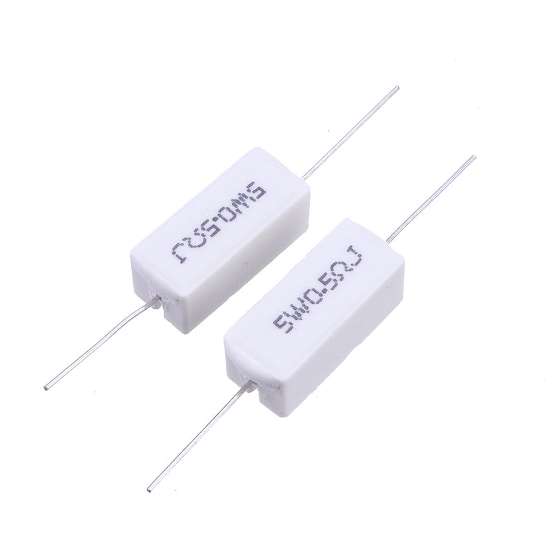 10pcs BPR56 5W 0.5R 0.5 Ohm 5w Non-inductive Ceramic Cement Resistor Wirewound Resistance
